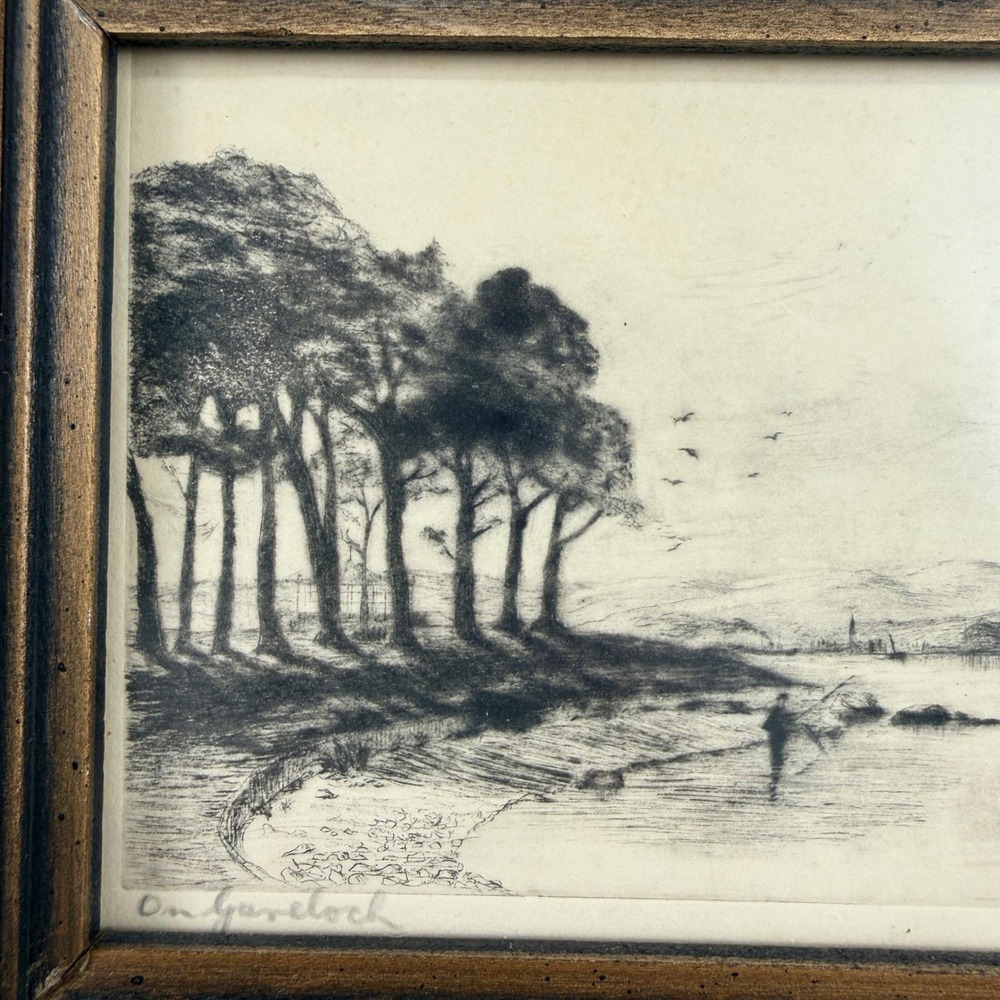 Pair of John Nichols Signed Etchings Dockyard Terrace & On Gareloch Maritime - Picture 4 of 16